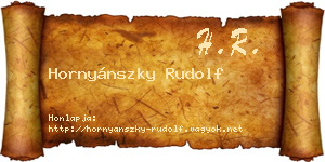 Hornyánszky Rudolf névjegykártya