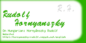 rudolf hornyanszky business card