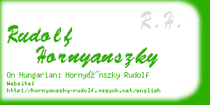 rudolf hornyanszky business card